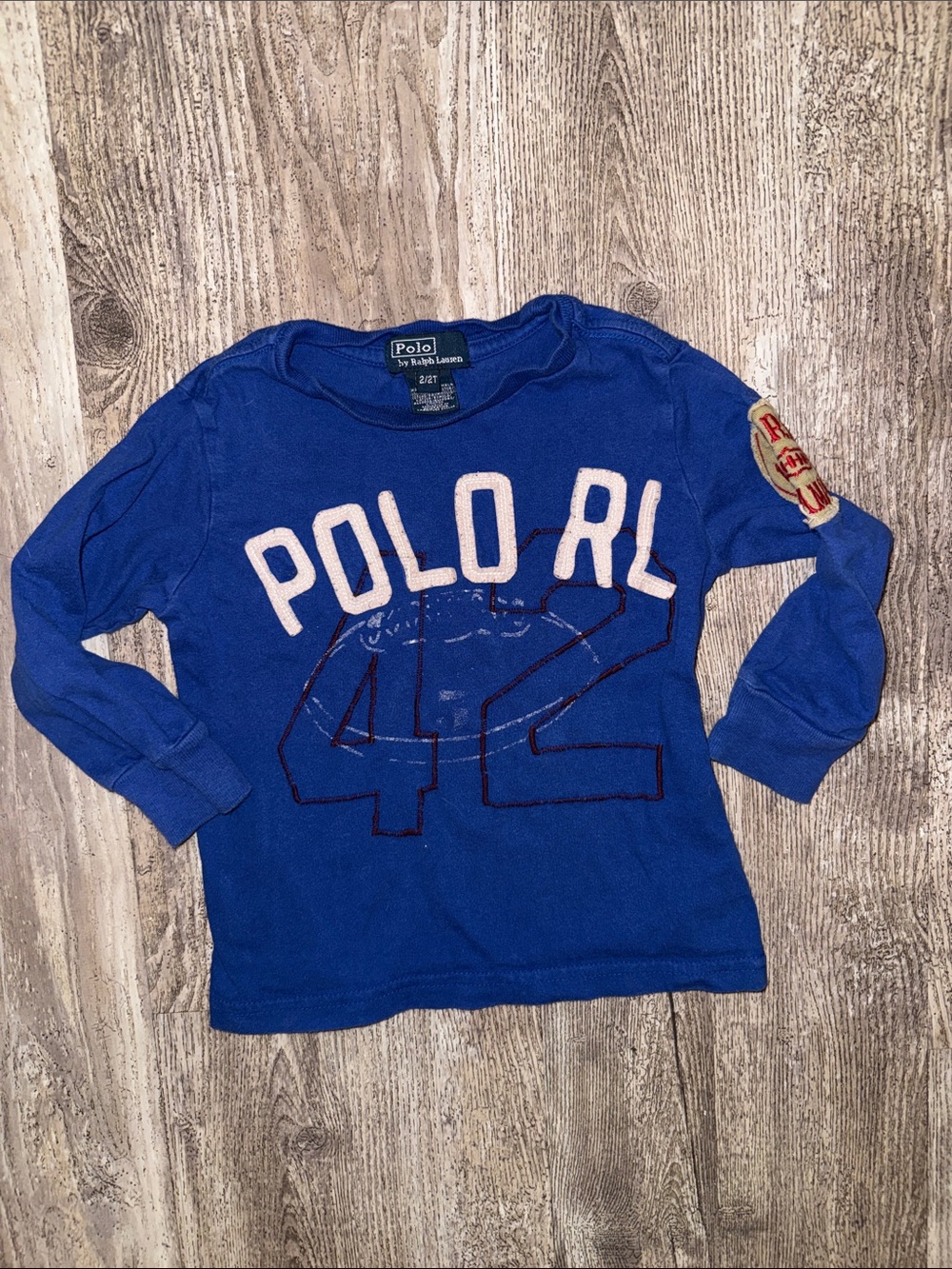 Polo by Ralph Lauren Royal Blue Long Sleeve Graphic Tee